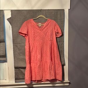 Knox Rose Coral Eyelet Dress